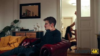 DADDY4K. My hot GF is quietly cheating on me while I was watching TV