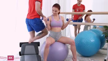 Slim4K - Busty redhead analyzed by trainer
