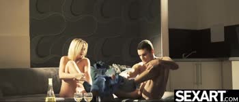 Blonde Bombshell Cristal Caitlin Sucks and Rides to Orgasmic Bliss