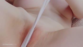 Sofilie's Sensual Solo: Redhead Teases in White Stockings