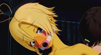 Kzuma Animator - Toy Chica's Wet Welcome: 3D Animation POV