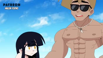 Hagen Toons' Nude Beach Adventure - Big Tits, Big Dick