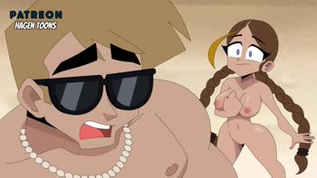 Hagen Toons' Nude Beach Adventure - Big Tits, Big Dick