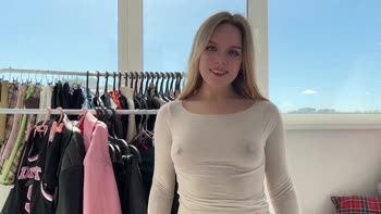 sweet__lana - Lana's balcony seduction: Skinny blonde temptress teases neiors