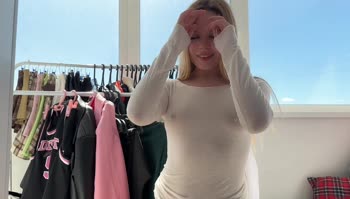 sweet__lana - Lana's balcony seduction: Skinny blonde temptress teases neiors