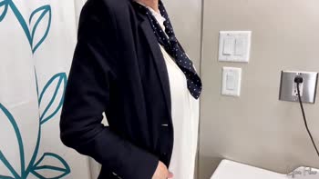 Wanna See What's Under My School Uniform? - Undressing Afterschool, Dry to Wet White Blouse