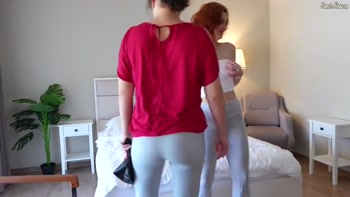 Ok, You Can Fuck Us Both! on the First Day of Vacation, Hot Mom and Sexy Stepdaughter Have Threesome Sex!