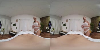 Blonde Masseuse Fucked by Stranger - Big Tits Horny Girl Footjob Massage