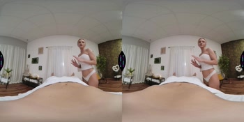 Blonde Masseuse Fucked by Stranger - Big Tits Horny Girl Footjob Massage