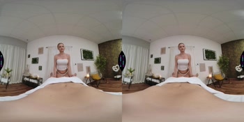 Blonde Masseuse Fucked by Stranger - Big Tits Horny Girl Footjob Massage