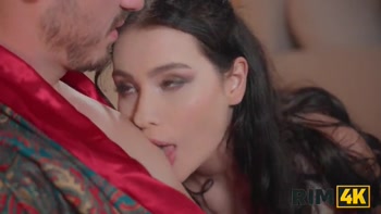 RIM4K. Beautiful Brunette’s Rimming Fantasy Comes True
