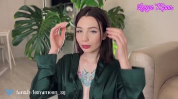 Lesya Moon's Solo Seduction: Masturbating with Dirty Talk