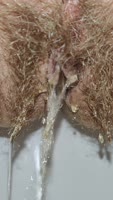Angel Fowler's Golden Shower: Hairy MILF Farts & Pisses
