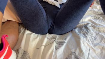 StillSinning's Sizzling Sockjob Session after a Steamy Gym Workout