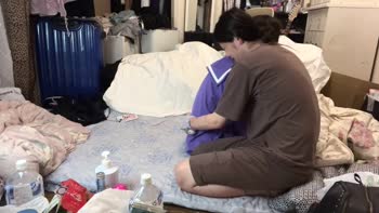 Yunnagi's Playful Trick: Shemale Teases Tired Teen (18+)