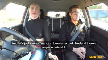Tall Blonde Lexi Lou's Real Driving Lesson: CREAMPIED in Her Tight Pussy