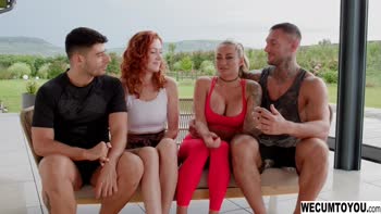 Michaela Isizzu - Michaela & Cherry's Swinging Fling: 4-Way Fun in 60FPS HD