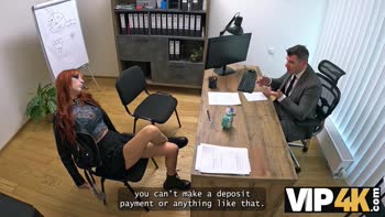 Rockstar Redhead's Raunchy Office Romp with Denis Marti