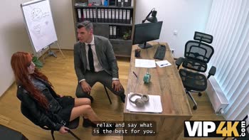 Rockstar Redhead's Raunchy Office Romp with Denis Marti