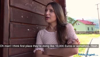 Public Agent Hot Brunette Talia Mint Sucks and Fucks Outdoors