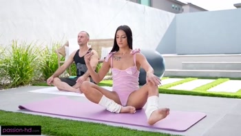 Yoga Fuck Doll Gets Her Tight Pussy Stretched Open