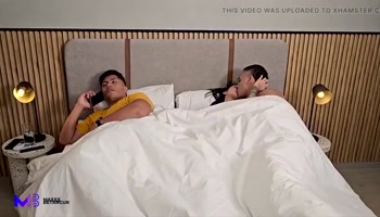 Cuckold Wife Secretly Fucks Her Husband's Friend Next to Him - Max Betancur and Luna Vitaler