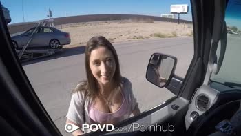 POVD - Hot hitchhiker Ashley Adams knows how to fuck