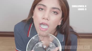 Marina Gold Devours 73 Massive Cumshots in Insane Bukkake Frenzy
