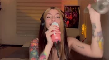 Petitesativa's Steamy Solo: Riding Her 20cm Dildo Delight