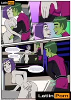 LatiinPorn's Trio Frenzy: Starfire, Raven & Robin