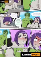 LatiinPorn's Trio Frenzy: Starfire, Raven & Robin