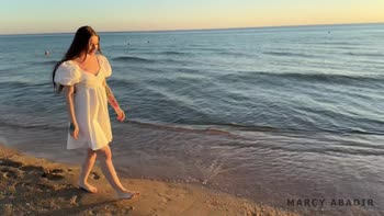 Marcy Abadir's Beachside Seduction: Cute Girl in Lazy Doggy Style