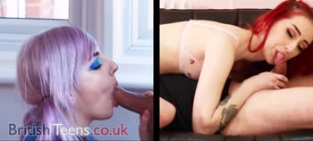 Blowjob Britain: Teen (18+) vs. Teacher in a Spit-Some Showdown
