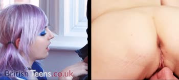 Blowjob Britain: Teen (18+) vs. Teacher in a Spit-Some Showdown