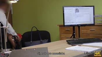 LOAN4K. Chica Rusa Monta La Polla De un Agente De Prstamos En Su Oficina