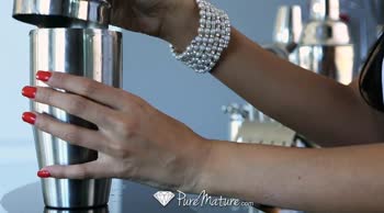 HD PureMature - Exotic Anissa Kate Serves Drinks from her Pussy