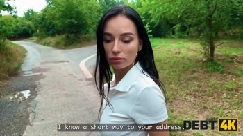 DEBT4k. What Milena Ray is hiding under the skirt?