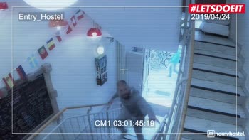 Stacy Bloom's Public Orgasm in the Horny Hostel