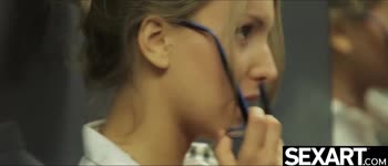 Whitney Conroy & Eileen Sue Sizzling Elevator Lesbian Seduction