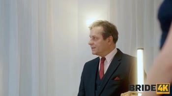 BRIDE4K. Guests can't hide emotions when they see hot bride fucking in adult video