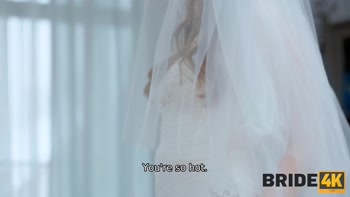BRIDE4K. Guests can't hide emotions when they see hot bride fucking in adult video