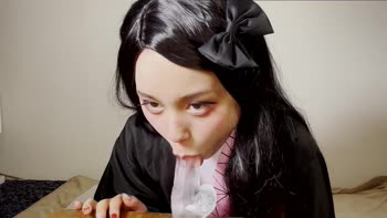 HentaiGirlJapan's Sizzling Nezuko Cosplay Solo
