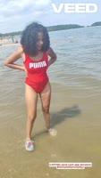 Shesexyasfuck's Sizzling Beach Cosplay Seduction