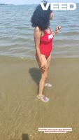Shesexyasfuck's Sizzling Beach Cosplay Seduction