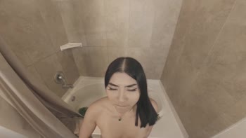 Nicky Rebel Seduces Stepdad in Shower POV