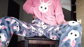 hotiMary's Cozy Pajama Solo: Teasing Small Tits and Pussy in HD
