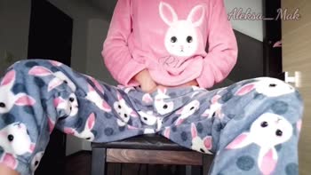 hotiMary's Cozy Pajama Solo: Teasing Small Tits and Pussy in HD