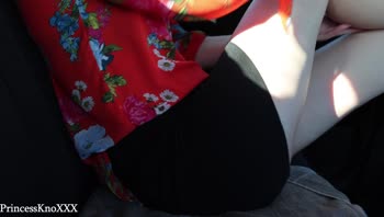 PrincessKnoXXX's Free Ride Delight: Sucking Dick in the Car