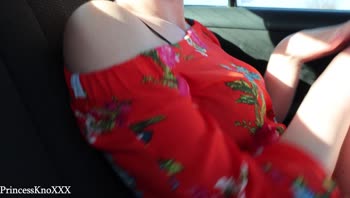 PrincessKnoXXX's Free Ride Delight: Sucking Dick in the Car