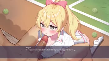 The Porn Game Guy 69 - The Porn Game Guy's Tennis Tutoring: Anime Blowjob & Cumshot